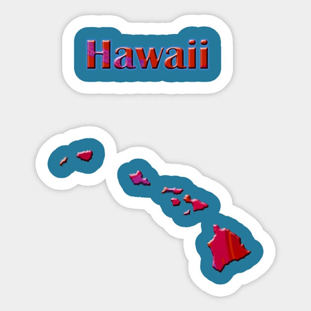 Hawaii Map Sticker by rwedegis